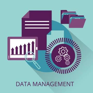 Financial Data Management Concept Stock Illustration