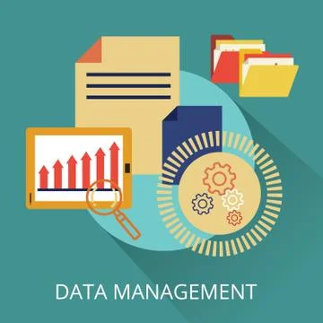 Financial Data Management Concept Stock Illustration