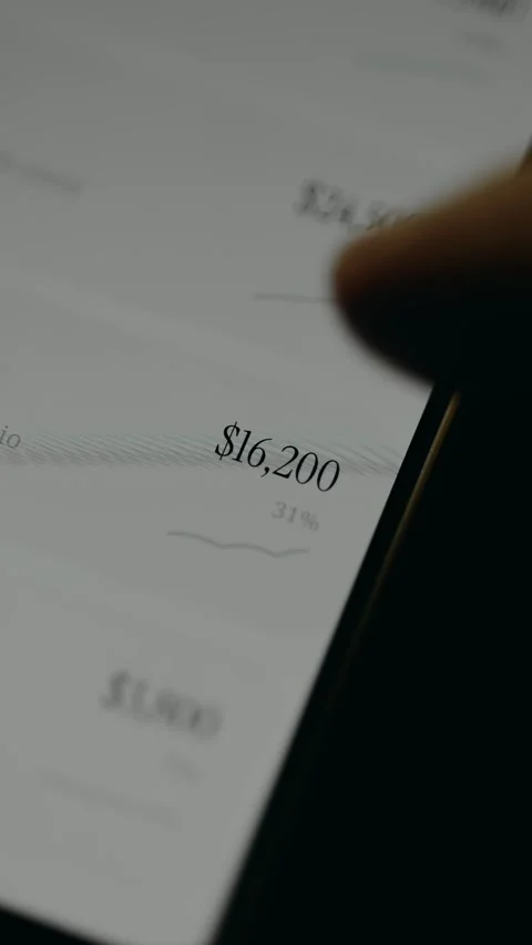 Financial data, numerical values and percentage values Stock Footage 331170803