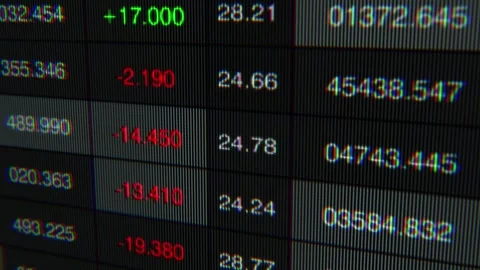 Financial Data Overview: Analyzing Market Fluctuations and Stock Indexes Stock Footage 341526885