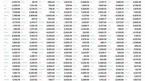 Financial Data with Positive and Negative Values Stock Illustration