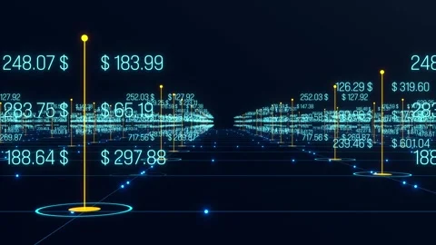 Financial data processing, big data, storage, risk control, digital. Stock Footage 329790516