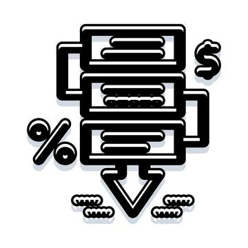 Financial data processing leading to monetary loss イラスト素材