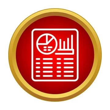 Financial data report analyzing business statistics icon Stock Illustration