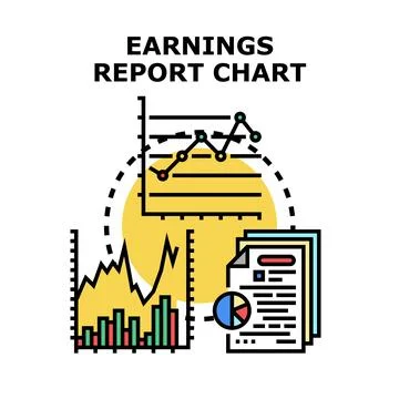 Financial data report charts presenting business analytics Stock Illustration