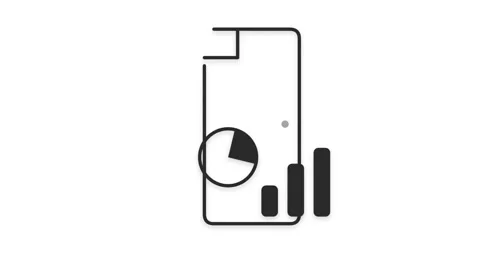Financial Data Report Icon - Business Analytics UI Element Stock Footage 334615883