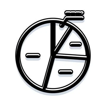 Financial data report pie chart analysis icon 스톡 일러스트