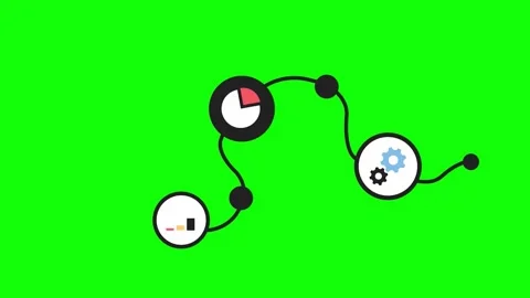 Financial data segment animation on green screen animation. Stock Footage 278668068