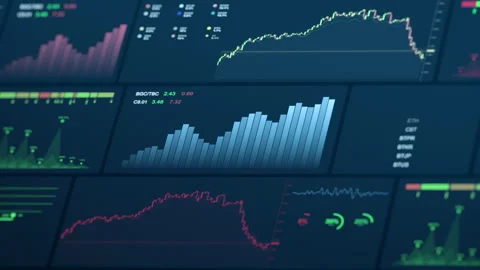 Financial data statistics dynamic diagrams or charts. Stock market Stock Footage 156032266
