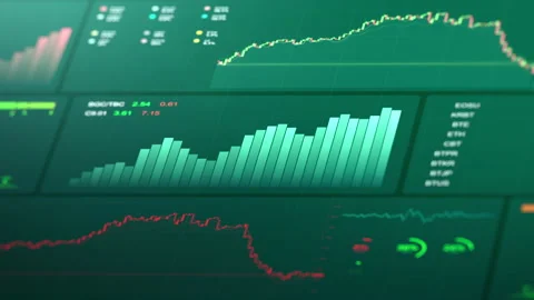 Financial data statistics dynamic diagrams or charts. Stock market Video stock 156032325