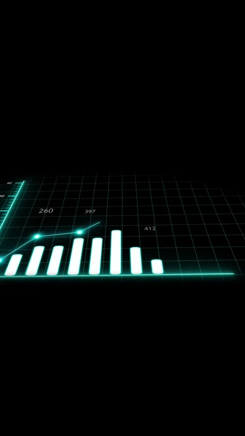 Financial data visualization. Corporate presentation upward trend. Modern a.. Stock Footage 341614028