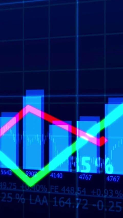 Financial Data Visualization Technology Background Animation Stock Footage 336264891