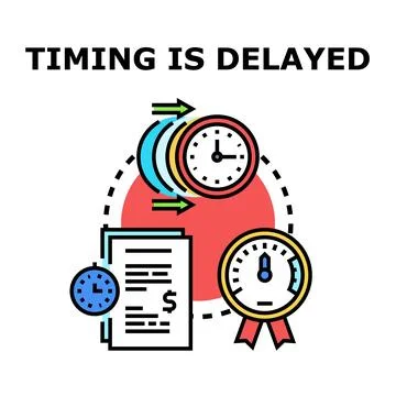 Financial deadline missing, business timing delay concept 스톡 일러스트