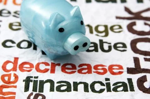 Financial decrease concept Stock Photos
