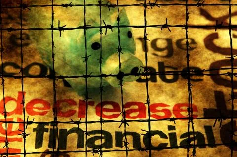 Financial decrease concept Stock Photos