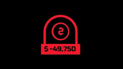 Financial Deficit Warning Stock Footage 335815369