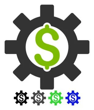 Financial Development Flat Icon Illustrazione stock