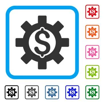 Financial Development Framed Icon イラスト素材