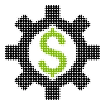 Financial Development Halftone Icon 스톡 일러스트
