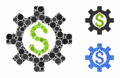 Financial development Mosaic Icon of Circle Dots 스톡 일러스트