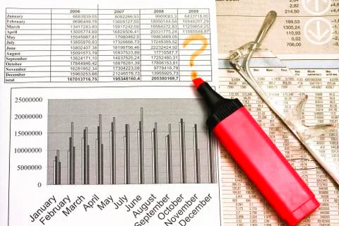 Financial diagram Stock Photos
