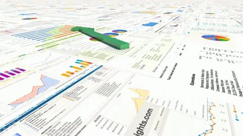 Financial diagrams Stock Footage 22363432