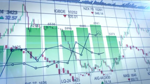 Financial diagrams Stock Footage 24803664
