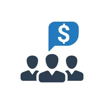 Financial Discussion Icon Illustrazione stock