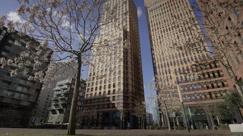 Financial District Amsterdam Stock Footage 99748406