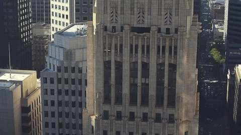 Financial district close up Stock Footage 86234669