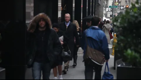 Financial District Crowd  스톡 동영상 1059581