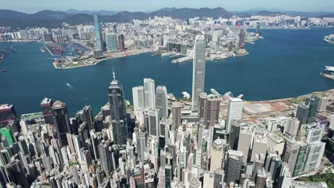 Financial district drone point of view Stock Footage 171565523
