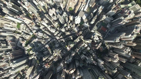 Financial district drone point of view Stock Footage 171649459