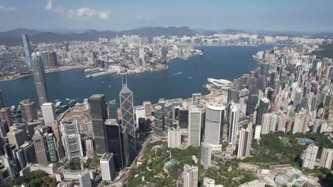 Financial district drone point of view Stock Footage 171652876