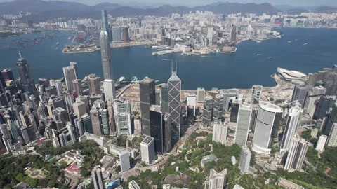 Financial district drone point of view Stock Footage 171655278