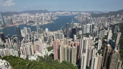 Financial district drone point of view Stock Footage 171656136