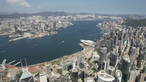 Financial district drone point of view Stock Footage 171656686