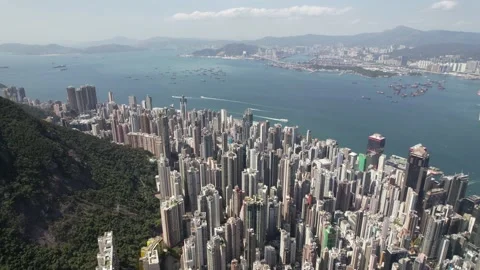 Financial district drone point of view Stock Footage 171657626