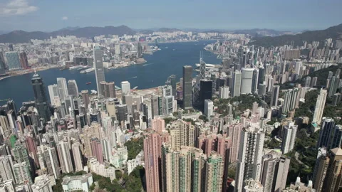 Financial district drone point of view Stock Footage 171660479