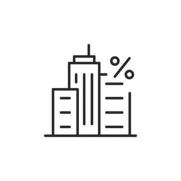 Financial District Icon Stock Illustration