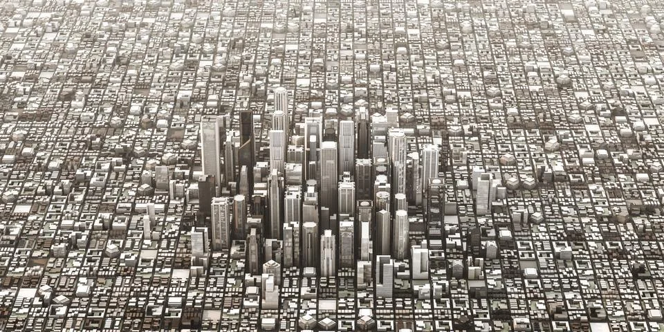 Financial district Stock Illustration