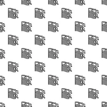 Financial document analysis seamless pattern 스톡 일러스트