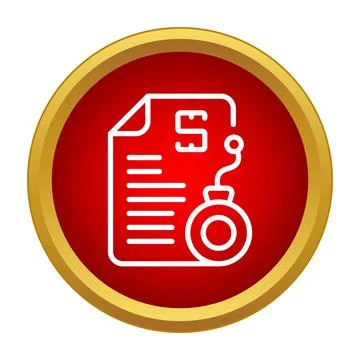 Financial document with attached bomb creating a debt risk Stock Illustration