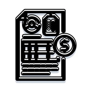 Financial document bill payment and accounting services 库存插图