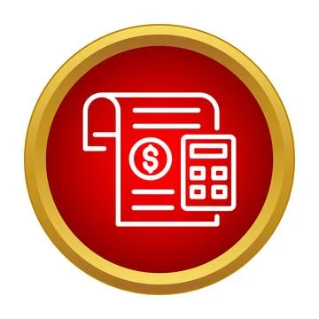 Financial document calculating budget and expenses icon Illustration