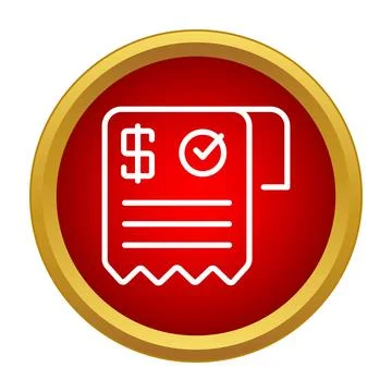 Financial document confirming successful payment transaction icon Stockillustratie