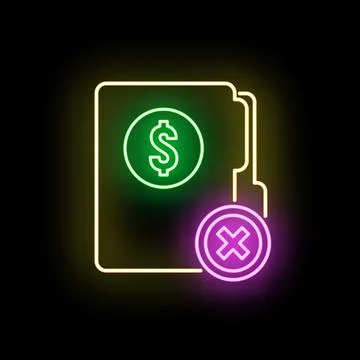 Financial document digital folder deleting dollar money Illustrazione stock