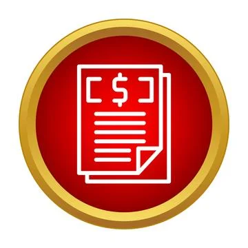 Financial document icon with dollar sign concept Illustrazione stock