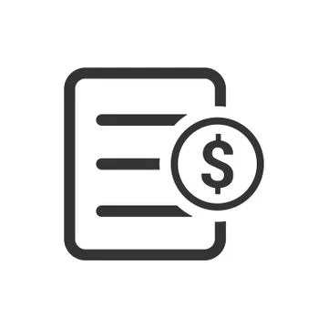 Financial Document Icon Stock Illustration