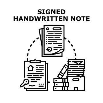 Financial document management and property record keeping concept Stockillustratie
